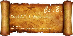 Csatári Beatrix névjegykártya