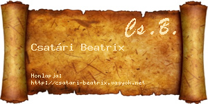Csatári Beatrix névjegykártya