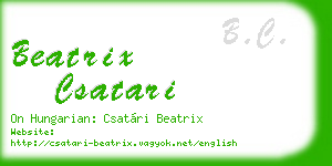 beatrix csatari business card