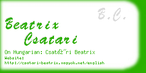 beatrix csatari business card